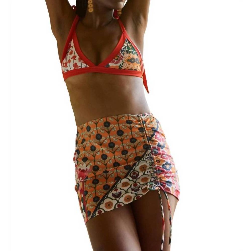 NEW CAROLINA K gio skirt in mix bouquet multi